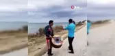 Davul-zurnalı yol asfaltlama çalışması