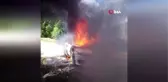 Sinop'ta alev alan araç evi yaktı