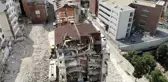 Kağıthane'de riskli binaların yıkımı havadan görüntülendi