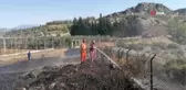 Arap Beleni'nde çıkan anız yangını ormana ulaşmadan söndürüldü