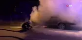 Aksaray'da seyir halindeki otomobil alev alev yanarak böyle kül oldu