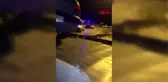 Erzurum hurdaya dönen araçtan sağ çıktılar