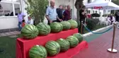 Yetiştirdiği 49 kilo karpuzla birincilik ödülünü aldı