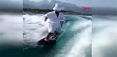 Antalya timati, kızıyla dalga sörfü yaptı, milyonlar izledi