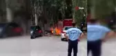 Bir gün önce aldığı otomobil cayır cayır yandı