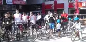 Nazilli'de bisiklet tutkunları kalp sağlığı için pedalladı