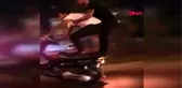 Antalya motosikletle tehlikeli yolculuk