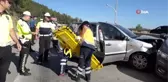 Otomobil önce bariyerlere ardından başka bir otomobile çarptı