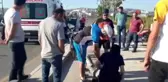 Otomobile arkadan çarpan motosiklet sürücüsü yaralandı