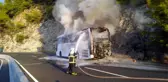 Muğla'da otobüs yangını