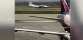 Rusya'da askeri nakliye uçağı gövdesi üzerine iniş yaptı
