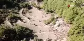 Fethiye'de kaybolan yaşlı adamı arama çalışmaları havadan görüntülendi
