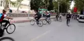 Spora dikkat çekmek için pedal çevirdiler