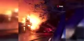 Tarihi konak alev alev yanarak böyle küle döndü