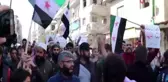 İdlib'te HTŞ protesto edildi