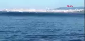 Büyükada'da dalga paniği kamerada