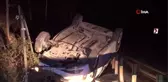 Takla atan otomobilden çıkanların ilk derdi uyuşturucu maddeyi saklamak oldu