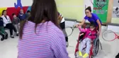 Bolu'da otizmli ve down sendromlu çocukların tenis eğlencesi
