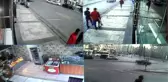 Köpeğin kediye saldırısı güvenlik kamerasına yansıdı