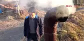 Karabük ekmek almak için bekledikleri durakta seyyar soba ile ısınıyorlar