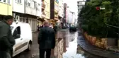 Giresun'da sağanak yağış sonrası yollar göle döndü