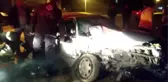 Otomobil park halindeki minibüse çarptı 2 ağır yaralı