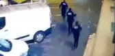 Hırsız-polis kovalamacası güvenlik kamerasında