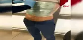 Havalimanında vücuduna sardığı uyuşturucu ile yakalandı