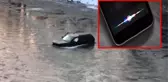 Buz tutmuş nehre düşen genci Apple'ın 