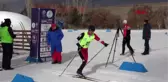 Spor suni karla doldurulan pistlerde, 45 sporcu kayaklı koşuda yarıştı
