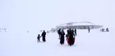 Hesarek'te kar yağışı kayak severleri sevindirdi
