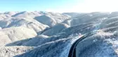 Bolu Dağı'nın kar manzarası havadan görüntülendi