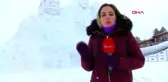 Erzurum kahraman ecdadın kardan heykeli