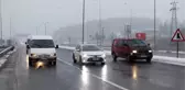 Bolu Dağı'nda kar yağışı