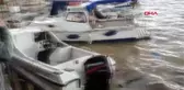Mersin fırtına nedeniyle 8 yük gemisi, boğsak koyu'na yanaştı tekneler battı