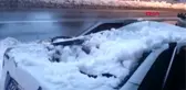 Isparta'da 5 otomobilde kar hasarı