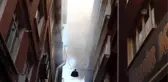Apartta çıkan yangın hasara neden oldu