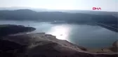Edirne kısmen kuruyan gölete pelikan akını