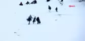 Konya çocukların naylonla kayma keyfi
