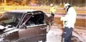 Karlı yolda drift atan alkollü stajyer sürücü: 