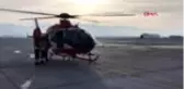 Muş hamile kadın helikopter ambulansla hastaneye götürüldü
