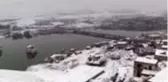 Hasankeyf'teki tarihi yapılar karla görsel şölen sundu