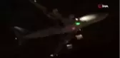 Kargo uçağını lazer ile böyle taciz ettiler