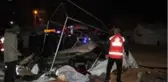 Çadır kentte yangın çıktı, 8 kişi dumandan etkilendi