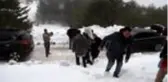 Sivas'ta yaban hayvanları için doğaya yem bırakıldı