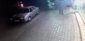 Bolu otomobilin çarpma anı güvenlik kamerasına yansıdı