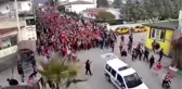 Şehit Halil İbrahim Akkaya'nın memleketinde Bahar Kalkanı Harekatı'na destek yürüyüşü