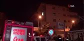 Beş katlı binanın balkonları büyük bir gürültüyle çöktü
