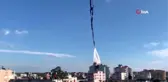 Evden çıkamadı,alışveriş için evden markete drone yolladı