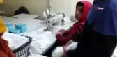 İstanbul'da 1 milyon adet sahte maske üreten atölyeye baskın kamerada